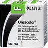 LEITZ Buchstabensignal Orgacolor 66151000 F grün, 250St/Pck