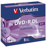 VERBATIM DVD+R 43541 8x 8,5GB DL 240Minuten Jewel Case, 5St/Pck