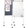 FRANKEN Multifunktionstafel UMT FC 190x81cm Pin-grau/Schreibtafel
