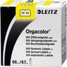 LEITZ Buchstabensignal Orgacolor 66111000 B gelb, 250St/Pck