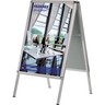 FRANKEN Kundenstopper Standard BSA1 64x115x79cm DIN A1 Aluminium silber