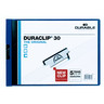 DURABLE Klemmmappe 224607 DURACLIP A4 quer d.blau f. 30Bl transp. Deckbl.