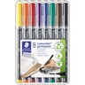 STAEDTLER Faserschreiberset 314 WP8 B permanent Etui Lumocolor
