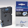 BROTHER P-touch Schriftbandkassette TC501 12mm:7,7m laminiert sw auf bl