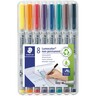 STAEDTLER Folienschreiber Lumocolor 315 WP8 1mm sortiert, 8St/Pck