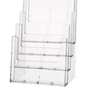 HELIT Prospekthalter H2352402 DIN A4 4Fächer PS glasklar