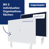 MAGNETOPLAN Tischtrennwand VarioPin 80x50cm Filz/Schreibtafel d´blau