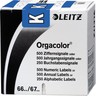 LEITZ Buchstabensignal Orgacolor 66201000 K blau, 250St/Pck