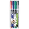 STAEDTLER Folienschreiber Lumocolor 313 WP4 0,4mm sortiert, 4St/Pck
