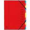 EXACOMPTA Ordnungsmappe A4 Manila-Karton 12 Fächer rot 54125E