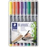 STAEDTLER Folienschreiber Lumocolor 318 WP8 0,6mm sortiert, 8St/Pck