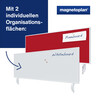 MAGNETOPLAN Tischtrennwand VarioPin 160x50cm Filz/Schreibtafel rot