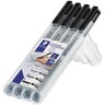STAEDTLER Folienschreiber Lumocolor 31-9WP4GS 0,4-2,5mm sw, 4St/Pck
