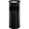Abfallkorb mit Ascher rund 3330-01 schwarz
