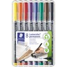 STAEDTLER Folienschreiber Lumocolor 313 WP8 0,4mm sortiert, 8St/Pck