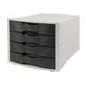 SOENNECKEN Schubladenbox 1555 4geschlossene Schübe schwarz