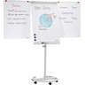 PRO-OFFICE Flipchart Mobil Plus F2400PO, 2 Seitlichen Papierhaltern, hellgrau