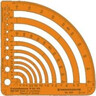 STANDARDGRAPH Kreishalbmesser 0,6-125mm Winkel 90°/100° Format 150x145x1,5mm