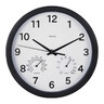 HAMA Wanduhr Malta Ø 25cm mit Thermo-/Hygrometer, schwarz