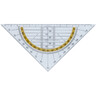 ALCO Geometriedreieck transp. Kunststoff mit Griff, 16cm