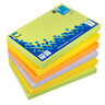 Haftnotiz 125x75mm gn/ge/or/vio/ Recycling 100Blatt, 6Block/Pck