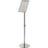 DEFLECTO Infodisplay DIN A4h/q Bodenständer/Klapprahmen alu/silber