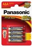 PANASONIC Batterie Alkaline Micro AAA, LR03, 1,5V 1383mAh, 4St/Pck