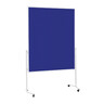 MAGNETOPLAN Moderationstafel ws Alurahmen Filz blau 1500x1200mm 4 Rollen
