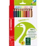 STABILO Farbstift GREENtrio 4,2mm 12 Farben Etui, sortiert