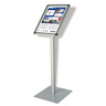 FRANKEN Infodisplay BS0901 DIN A4h 80cm Standfuß transparent/silber
