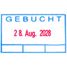 TRODAT Datumstempel Printy Dater 4750/L mit Text: GEBUCHT