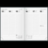 BRUNNEN Buchkalender 2025 A5 1W/2S 1079661636 grau