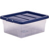 BANKERS BOX Plastik-Aufbewahrungsbox 15L. PP transp./Deckel dunkelblau