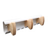 UNILUX Kleiderhaken Aurora 37,5x8,5cm 3 Kleiderhaken weiß/Buche