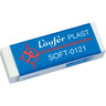 LÄUFER Radierer Plast 01210 65x21x12mm Soft transparent