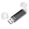 HAMA USB-Stick Laeta Twin USB 3.0 128GB 40MB/s schwarz
