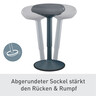 LEITZ Sitz-Stehhocker Ergo Active 47-64cm, dunkelgrau