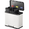 HAILO Abfalleimer Öko trio mit 3x9Ltr Einsatz, Farbe weiß
