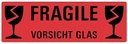 AVERY ZWECKFORM Etiketten Vorsicht Glas 3050 119x38mm rot, 10St/Pck