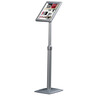 FRANKEN Infodisplay Uni A4 hoch/quer verstellbar 25x125x33cm silber